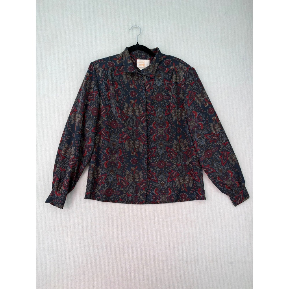 Vintage Pendleton Country Sophisticates Women's 12 Floral Paisley Blouse USA